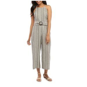 June & Hudson Sleeveless Stripe Jumpsuit Medium